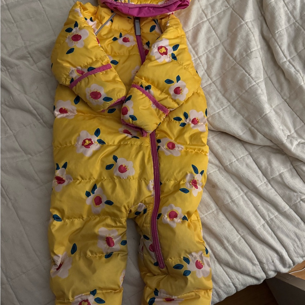 Hanna Andersson Yellow Floral Snowsuit